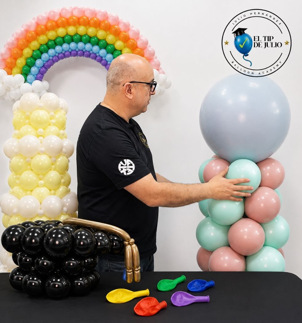 Academia de 25 clases profesionales de decoración con globos — Julio Hernández Balloon Academy