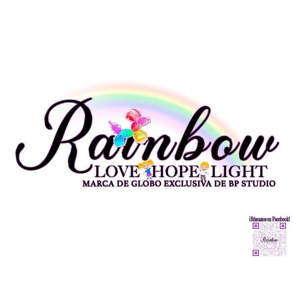 Logo de Rainbow Balloons, distribuidor de globos en Puerto Rico
